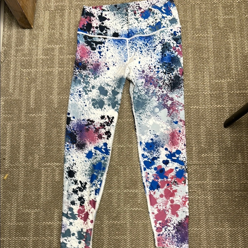 Colorful Splatter Print Leggings